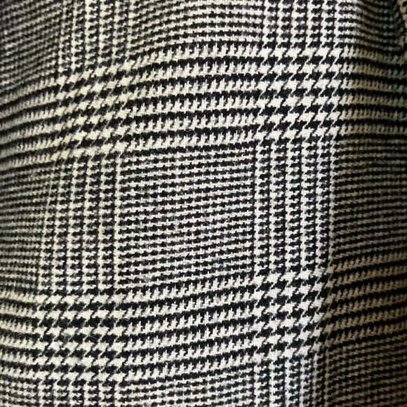 Levi's Women Houndstooth Cocoon Long Wool Blazer Jacket Size Medium Black FA EXC - Picture 6 of 12